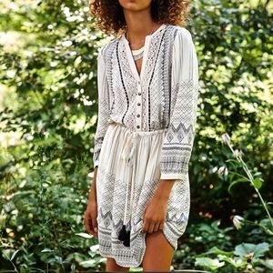 New with tags Anthropologie Floreat cream and black dress, size 0